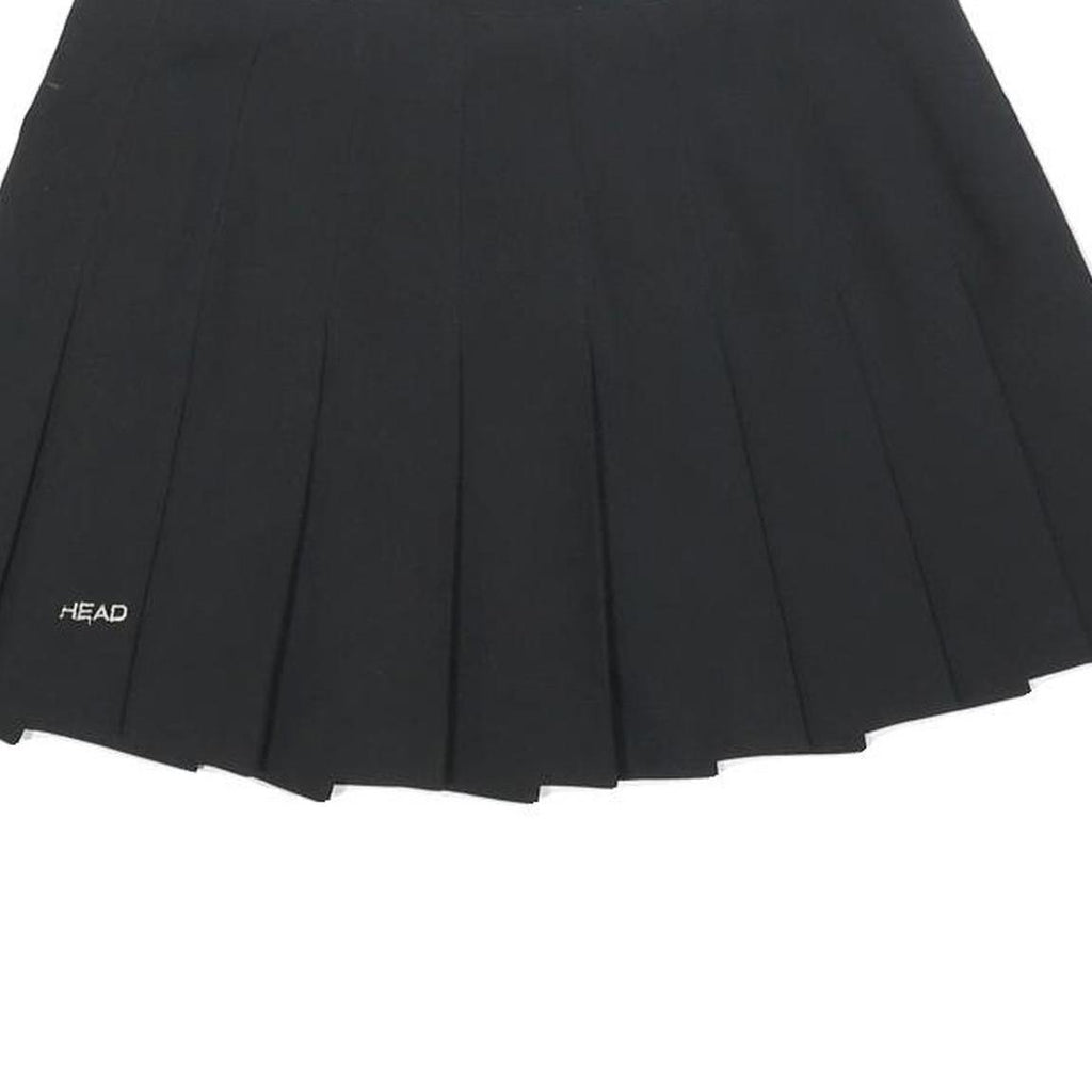 HEAD Womens Black Pleated Mini Skirt Polyester Blend Size S Tennis Casual