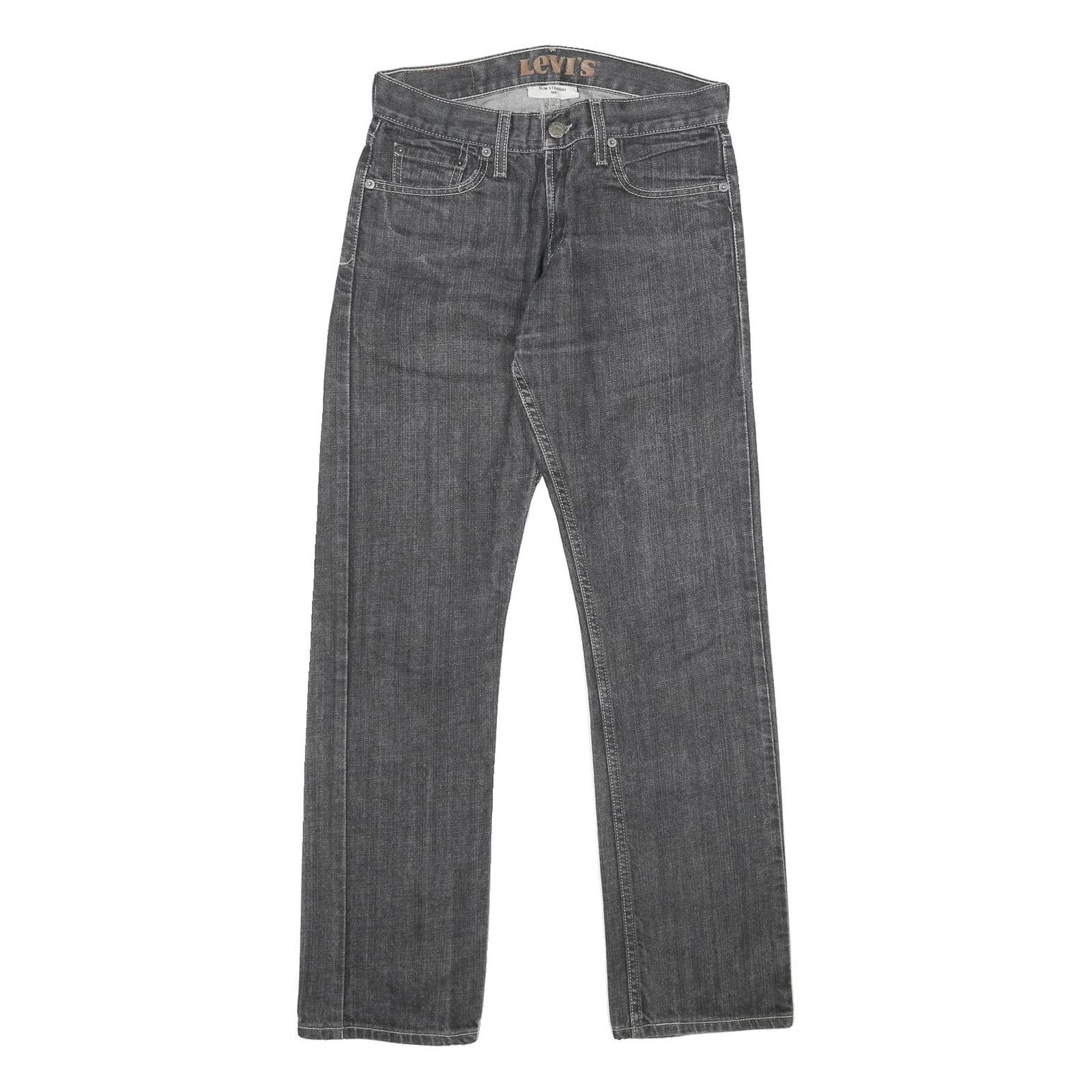 LEVI'S 514 Slim Mens Jeans Black Slim Straight Denim Medium W28 L30 Classic Fit