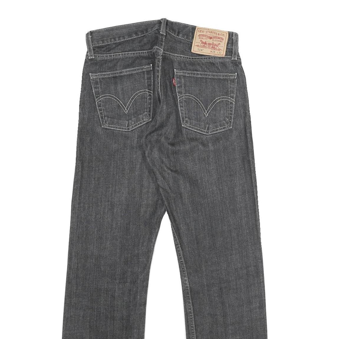 LEVI'S 514 Slim Mens Jeans Black Slim Straight Denim Medium W28 L30 Classic Fit