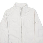 TOMMY HILFIGER Womens White Jacket L Polyester Plain Zip Utility Pockets