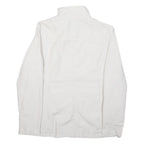 TOMMY HILFIGER Womens White Jacket L Polyester Plain Zip Utility Pockets