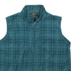WOOLRICH Womens Green Patterned Sleeveless Full Zip Plain Jumper XL Fleece Vest