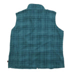 WOOLRICH Womens Green Patterned Sleeveless Full Zip Plain Jumper XL Fleece Vest