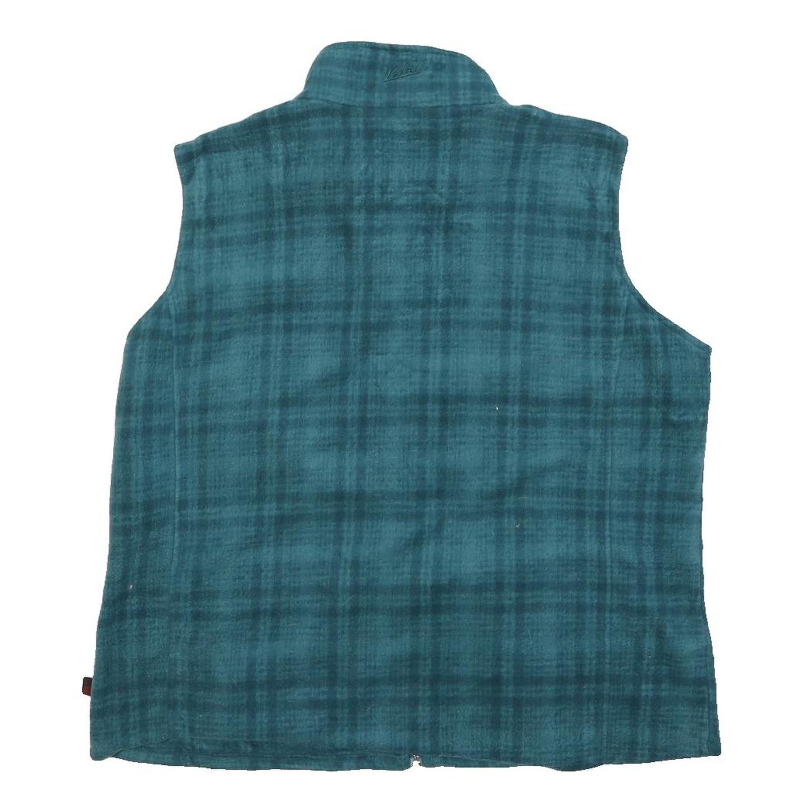 WOOLRICH Womens Green Patterned Sleeveless Full Zip Plain Jumper XL Fleece Vest