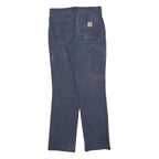 CARHARTT Mens Jeans Navy Relaxed Straight Denim Medium W31 L34 Workwear