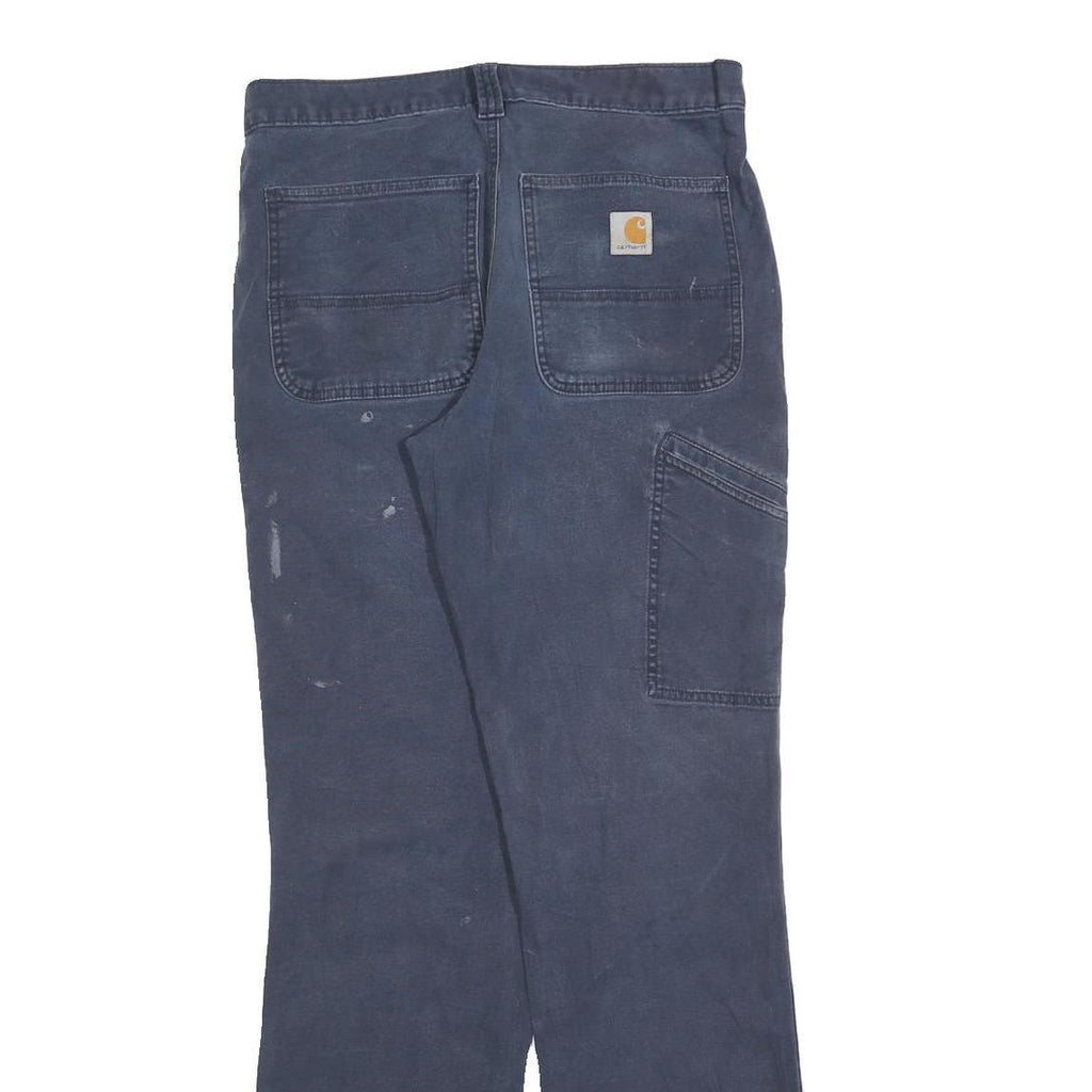 CARHARTT Mens Jeans Navy Relaxed Straight Denim Medium W31 L34 Workwear