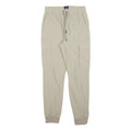 H&M Womens Slim Beige Polyester Blend Cargo Jogger Trousers W26 L28 Drawstring
