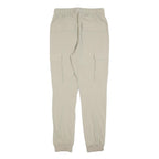 H&M Womens Slim Beige Polyester Blend Cargo Jogger Trousers W26 L28 Drawstring