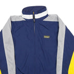 ODLO Mens Blue & Yellow Athletic Jacket M Polyester Zip Colourblock Sportswear