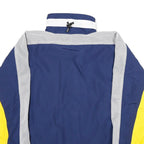 ODLO Mens Blue & Yellow Athletic Jacket M Polyester Zip Colourblock Sportswear