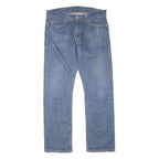 LEVI'S 506 Mens Regular Fit Straight Denim Light Blue Jeans W36 L32 Button