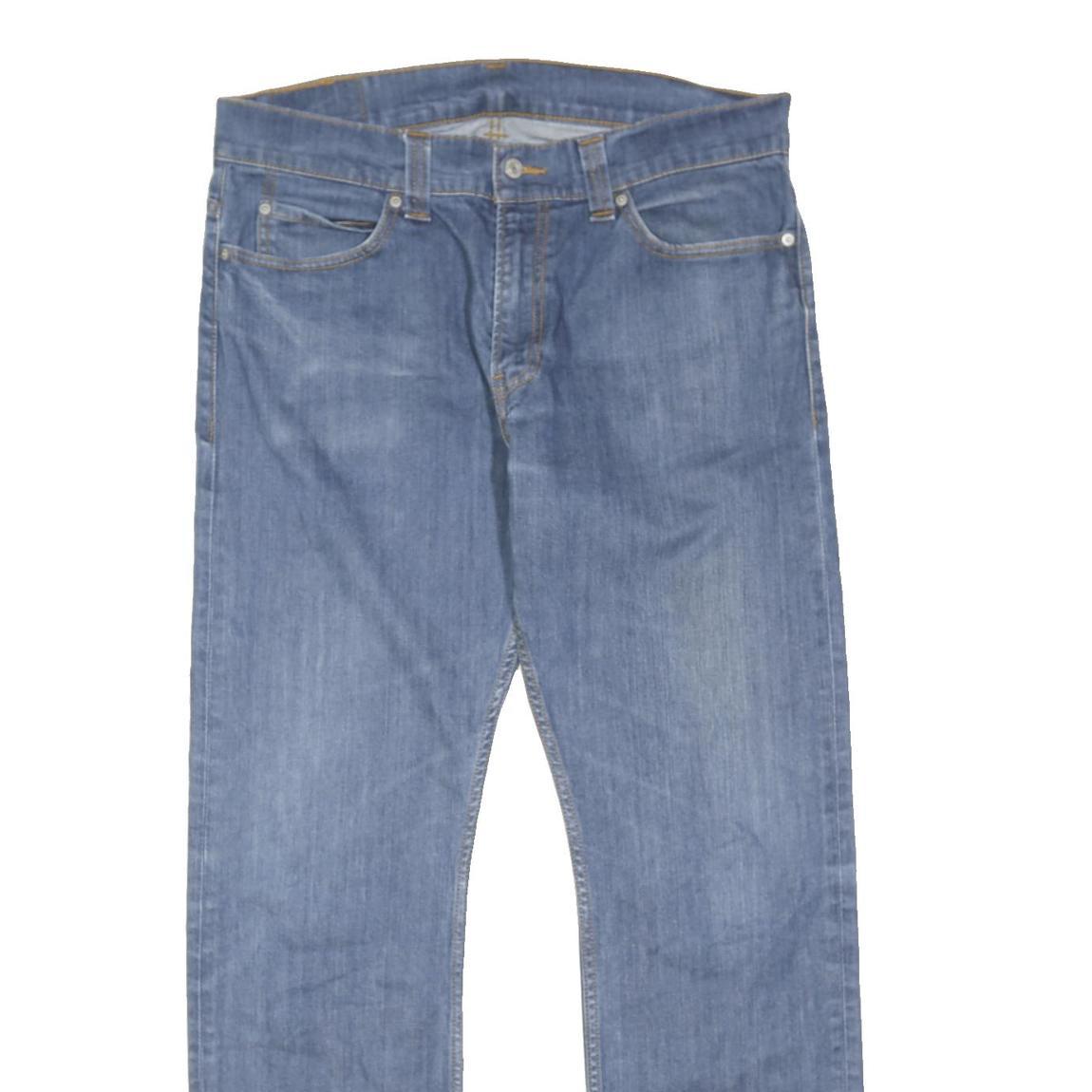 LEVI'S 506 Mens Regular Fit Straight Denim Light Blue Jeans W36 L32 Button