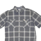 CARHARTT Mens Grey & White Check Shirt M Cotton Blend Casual Workwear