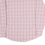 WRANGLER Mens Pink & White Check Shirt L Western Cotton Blend Classic