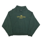 LEVI'S Womens Green Sweatshirt Mock Neck L Cotton Blend Pullover Casual