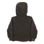 CARHARTT Boys Brown & Red Hooded Cotton Jacket 4Y Casual Durable Workwear