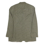 BURBERRY Mens Beige Brown Check Tailored Jacket L Cotton Button Classic Style