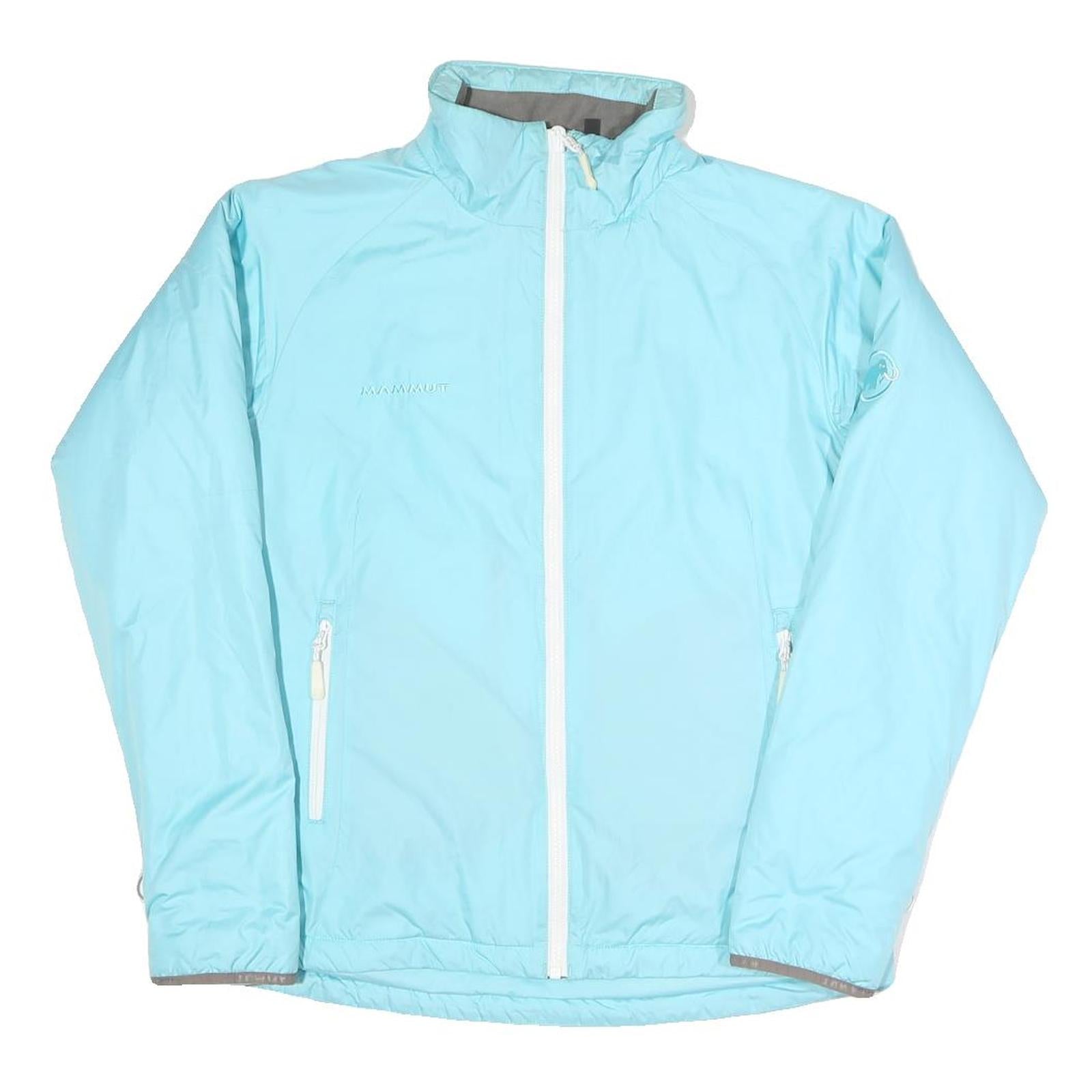 MAMMUT Womens Blue Lightweight Jackets S Polyester Blend Plain Zip Outdoor