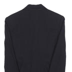 DKNY Womens Black Wool Blend Single-Breasted Blazer Jacket S Woven Classic