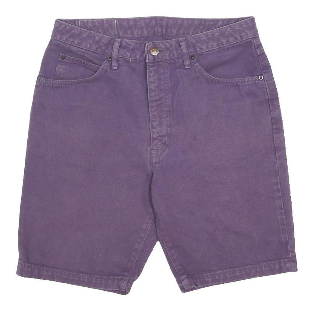 EDWIN Womens Shorts Purple Casual M W30 Pocketed Cotton