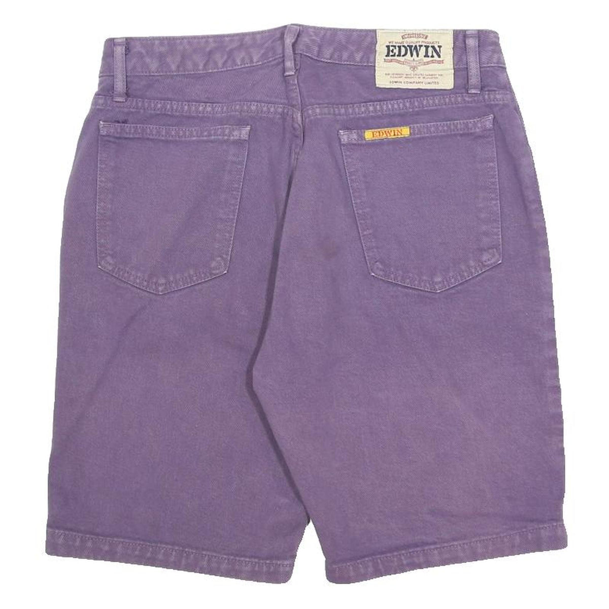 EDWIN Womens Shorts Purple Casual M W30 Pocketed Cotton