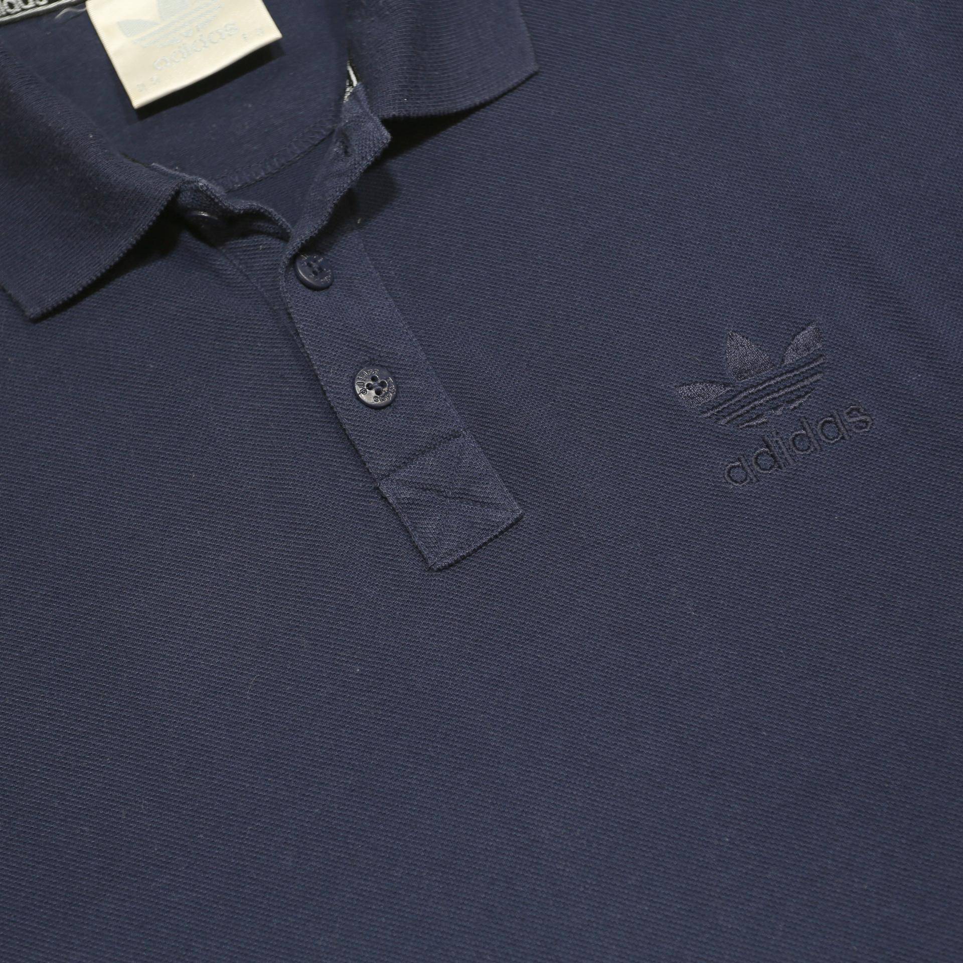 ADIDAS Mens Blue Polo Shirt M Cotton Blend Short Sleeve Plain Classic Design