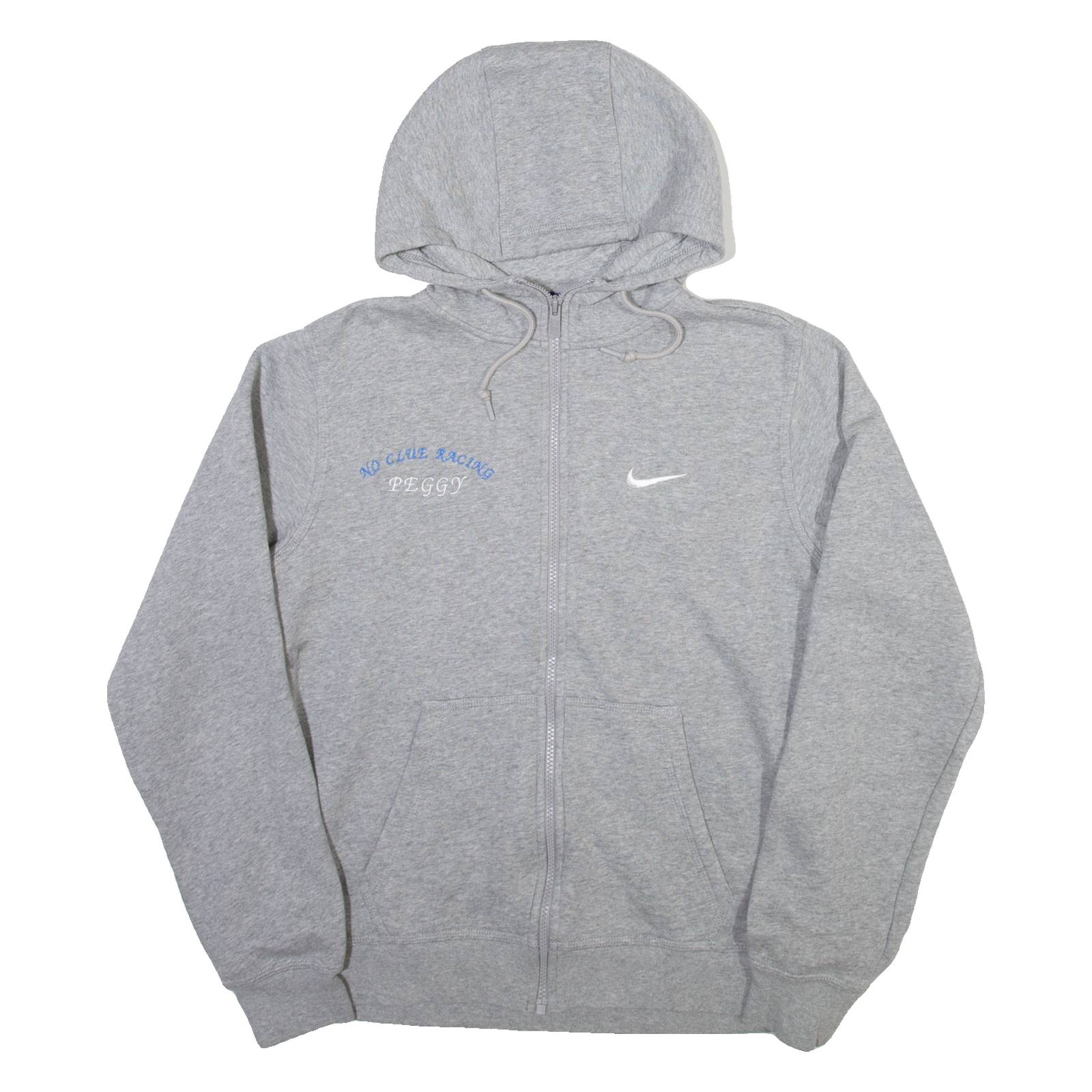 NIKE Mens Grey Hoodie Full Zip S