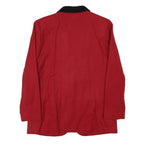 SAG HARBOR Womens Red & Black Blazer Jacket S Wool Classic Button Closure