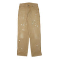 DICKIES Mens Cotton Blend Beige Regular Fit Straight Leg Trousers W30 L33
