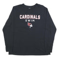 NIKE Mens Black Cardinals Swim Long Sleeve Crew Neck Cotton Blend 2XL