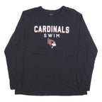 NIKE Mens Black Cardinals Swim Long Sleeve Crew Neck Cotton Blend 2XL