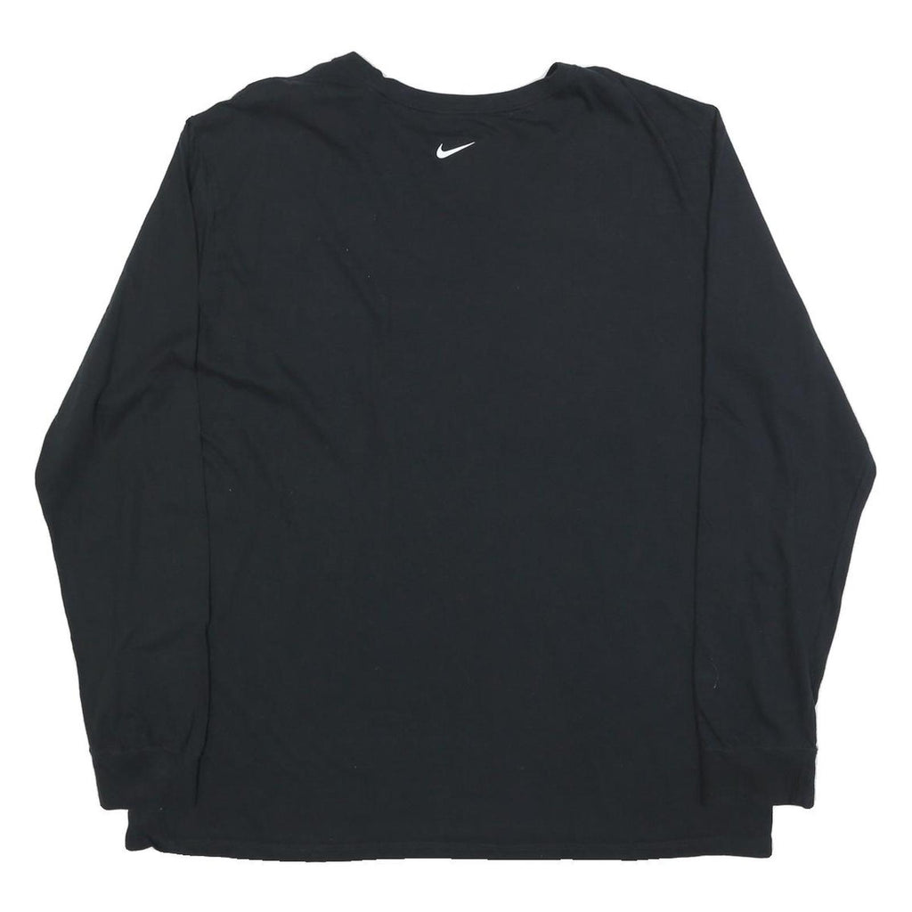 NIKE Mens Black Cardinals Swim Long Sleeve Crew Neck Cotton Blend 2XL