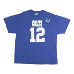 NFL Mens Blue Colts 12 Graphic T-Shirt XL Short Sleeve Crew Neck Sports Fanwear