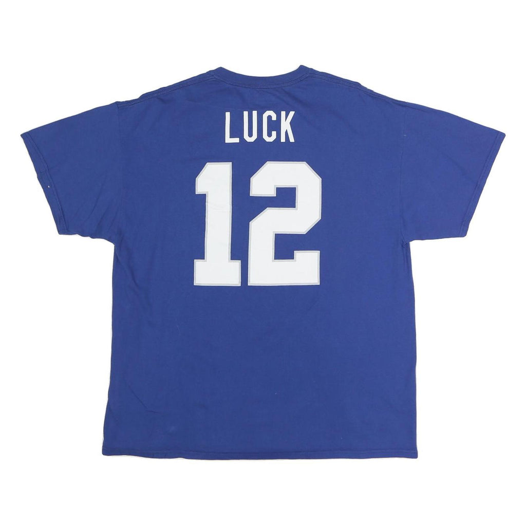 NFL Mens Blue Colts 12 Graphic T-Shirt XL Short Sleeve Crew Neck Sports Fanwear