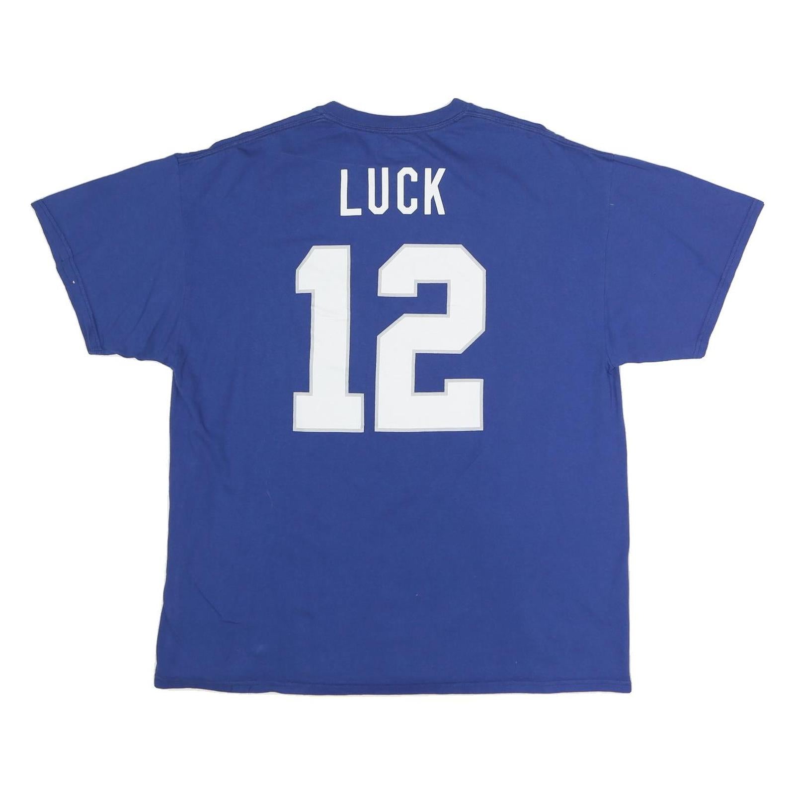 NFL Mens Blue Colts 12 Graphic T-Shirt XL Short Sleeve Crew Neck Sports Fanwear