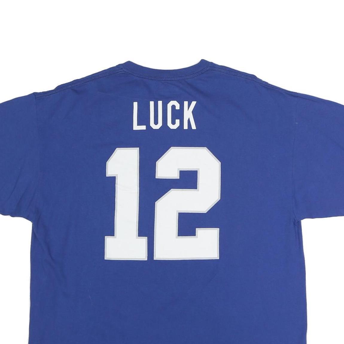 NFL Mens Blue Colts 12 Graphic T-Shirt XL Short Sleeve Crew Neck Sports Fanwear