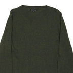 J.CREW Womens Green Wool Blend Plain Crew Neck Basic Knit Jumper L
