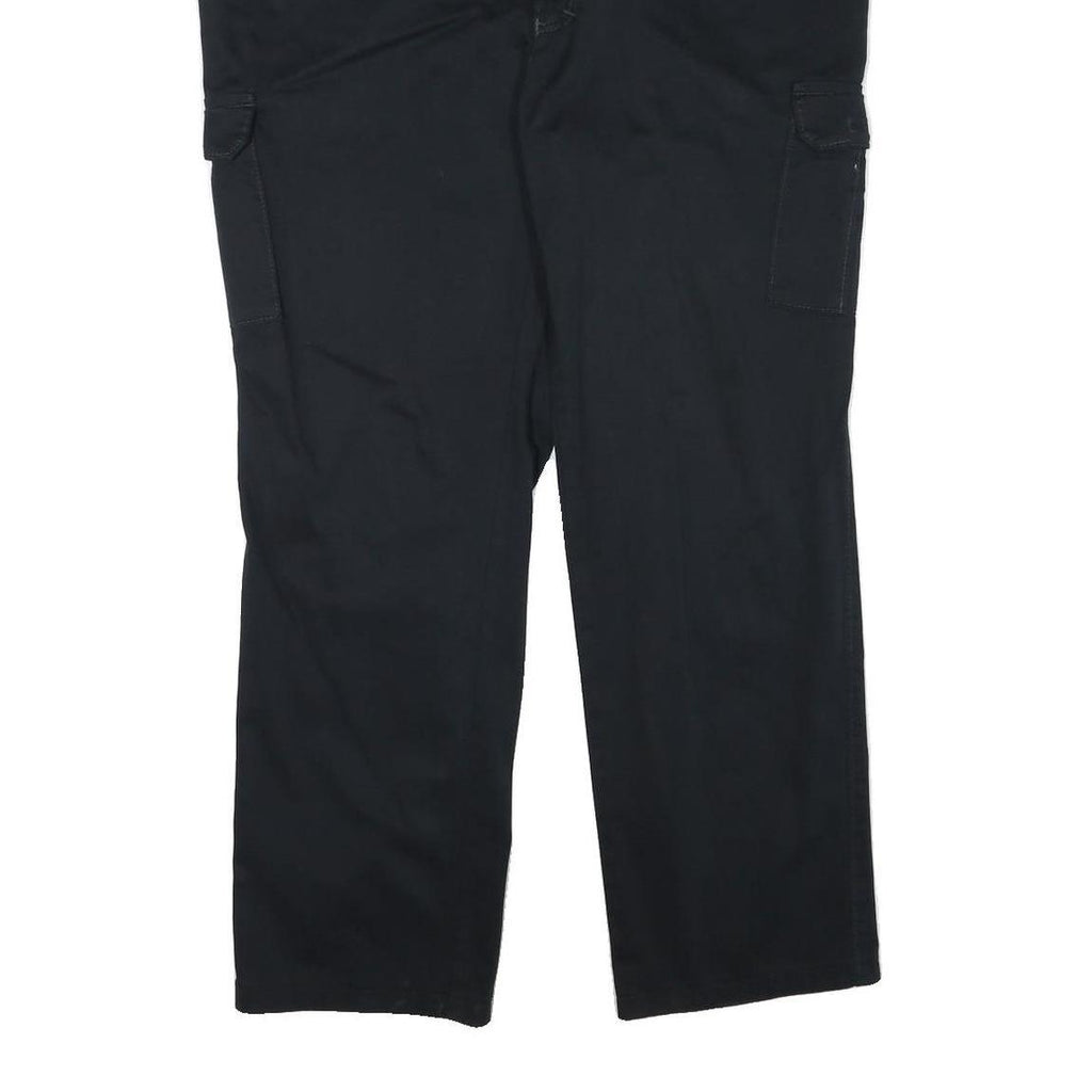 CLUB OF COMFORT Mens Cotton Blend Black Regular Cargo Trousers W42 L29
