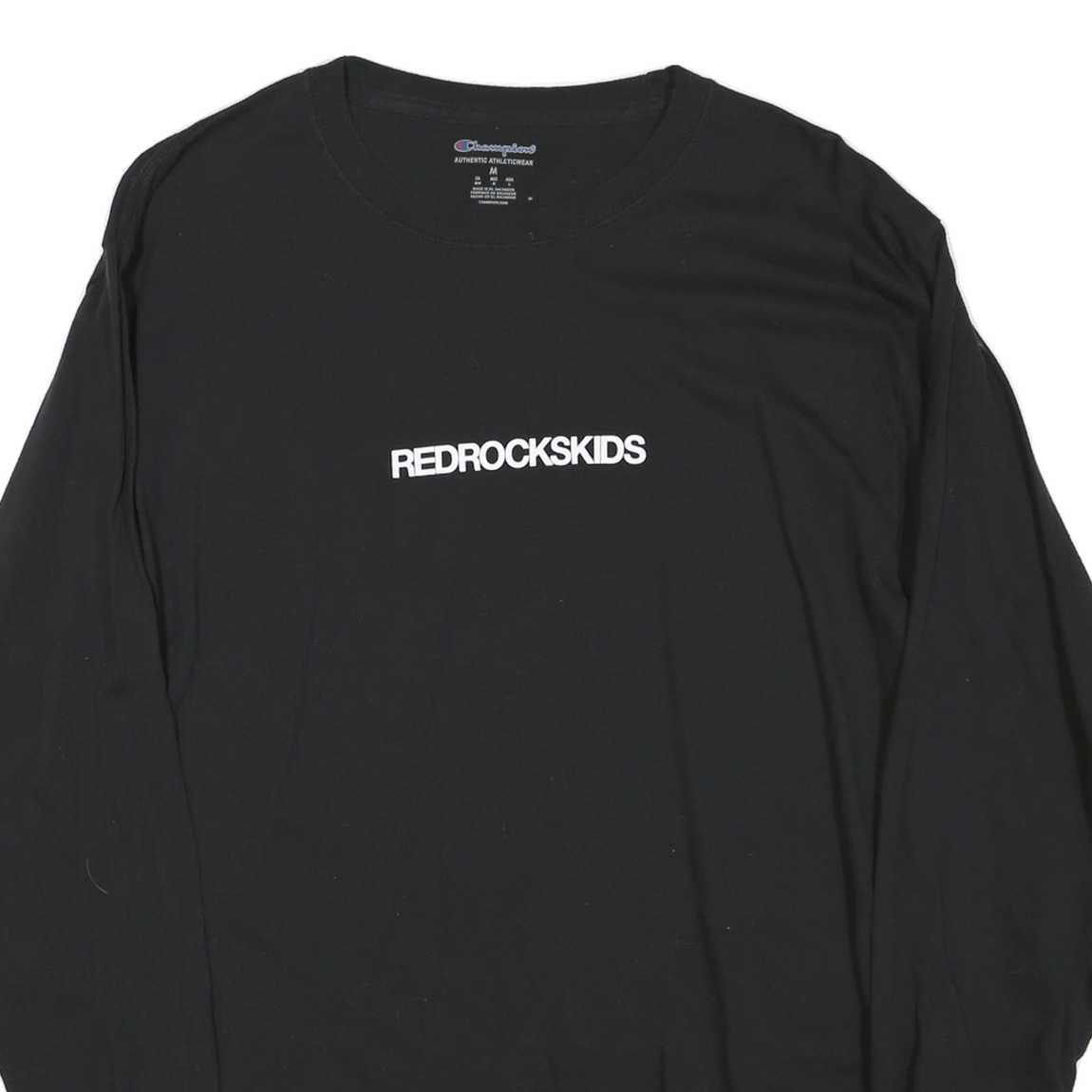 CHAMPION Mens Black Redrockskids Graphic Long Sleeve Crew Neck T-Shirt M