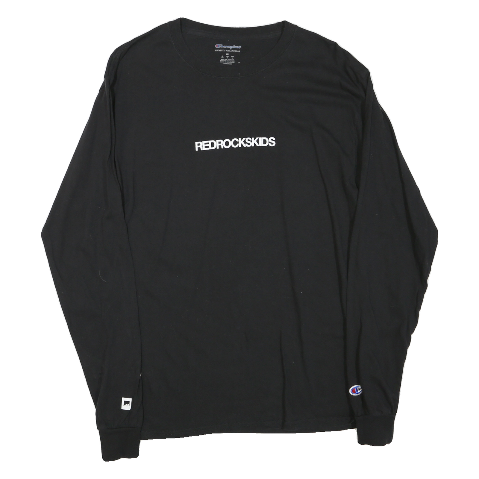 CHAMPION Mens Black Redrockskids Graphic Long Sleeve Crew Neck T-Shirt M