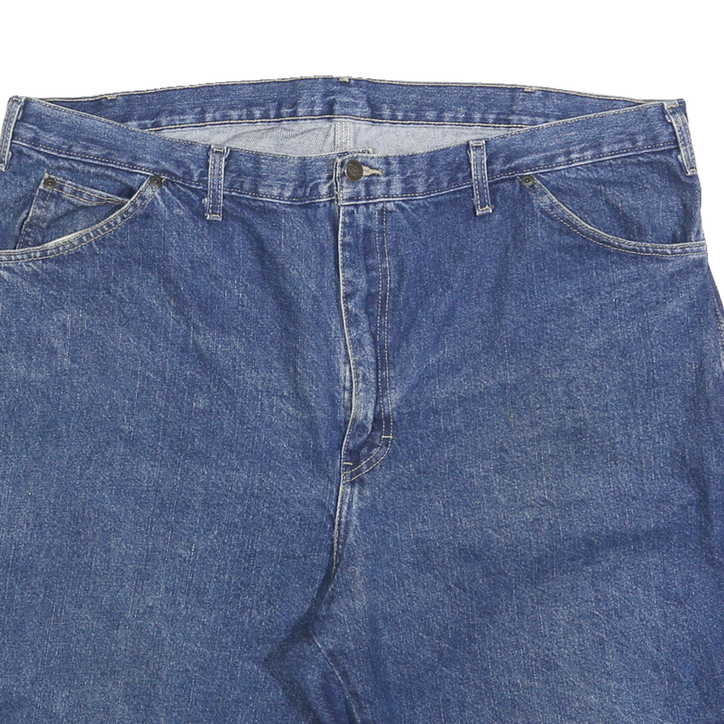 DICKIES Mens Denim Blue Casual Shorts 2XL W44 Cotton Blend Workwear