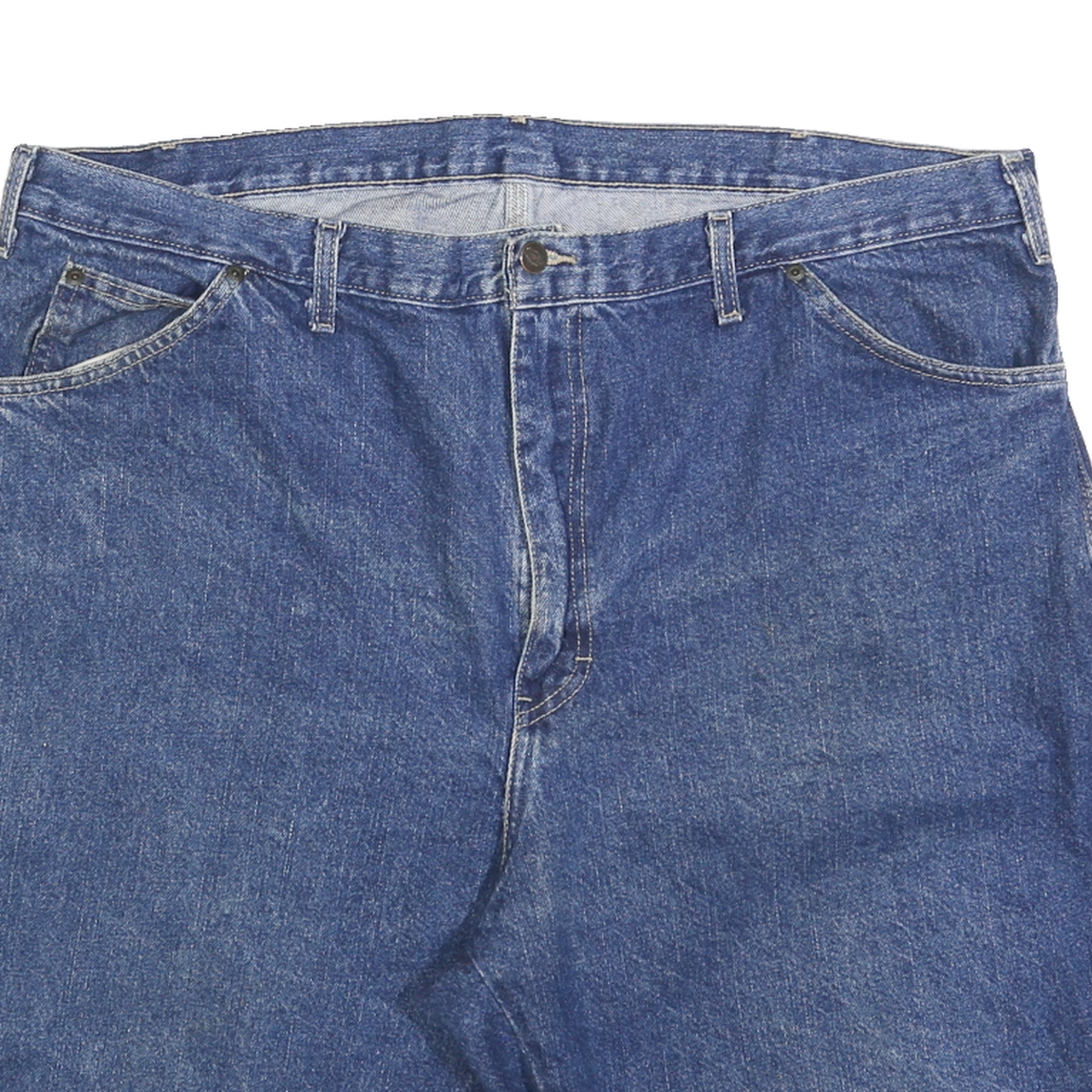 DICKIES Mens Denim Blue Casual Shorts 2XL W44 Cotton Blend Workwear