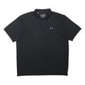 UNDER ARMOUR Mens Black Performance Polo L Polyester Blend Short Sleeve Basic