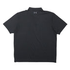 UNDER ARMOUR Mens Black Performance Polo L Polyester Blend Short Sleeve Basic
