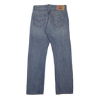 LEVI'S 501 Mens Jeans Blue Regular Straight Denim Medium W32 L32 Classic Button