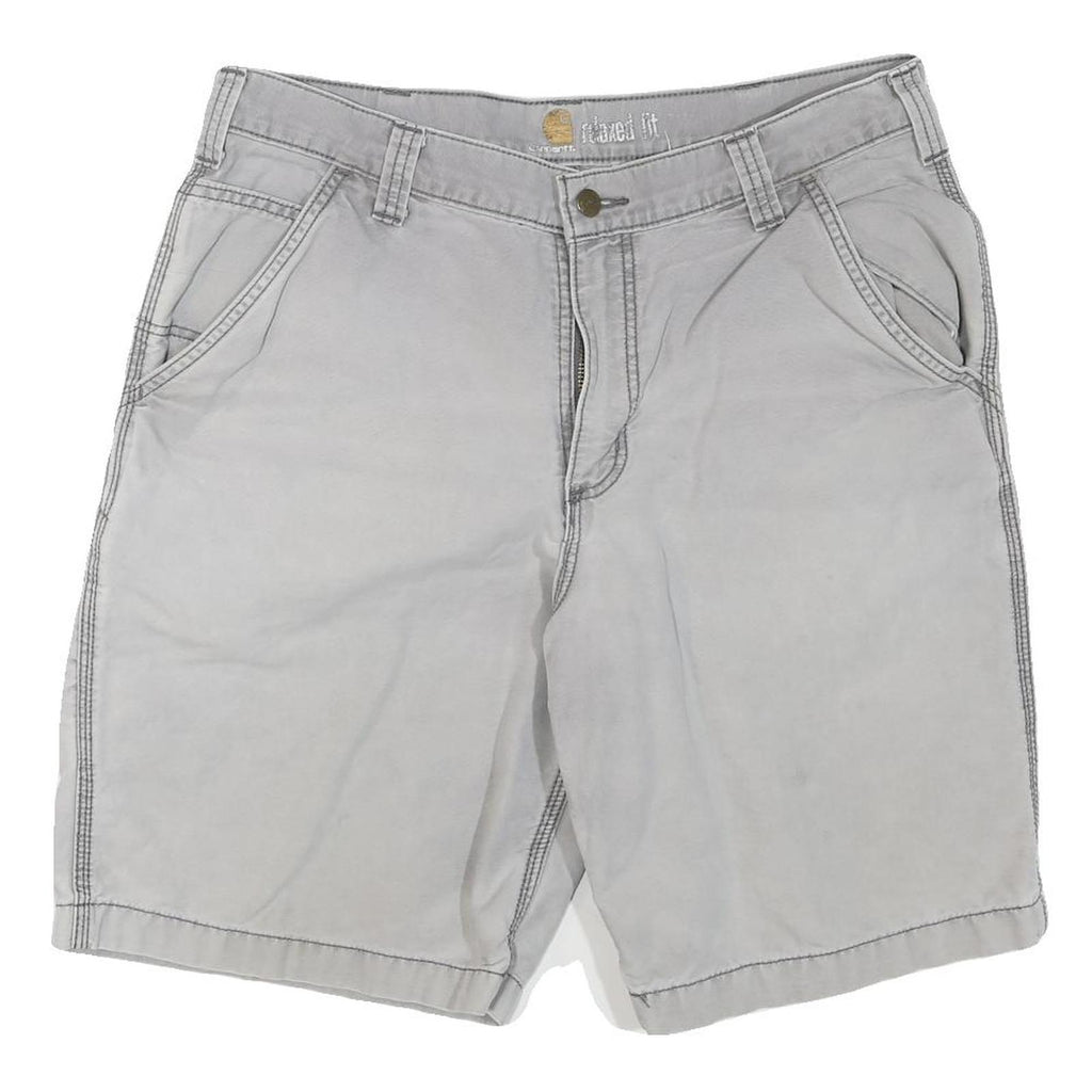 CARHARTT Mens Shorts Grey Casual M W34 Cotton Blend Relaxed Fit Workwear