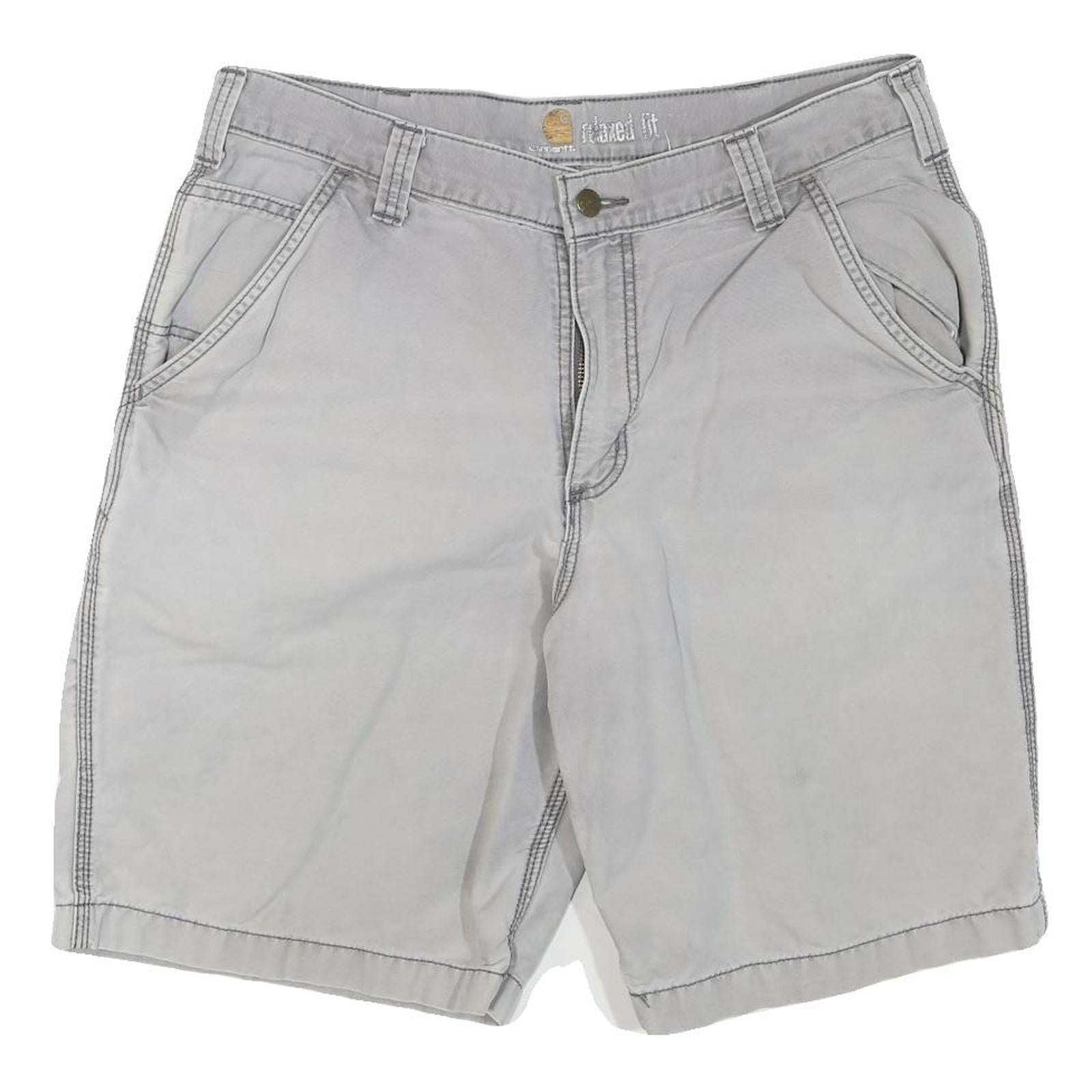 CARHARTT Mens Shorts Grey Casual M W34 Cotton Blend Relaxed Fit Workwear