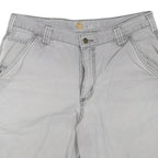 CARHARTT Mens Shorts Grey Casual M W34 Cotton Blend Relaxed Fit Workwear