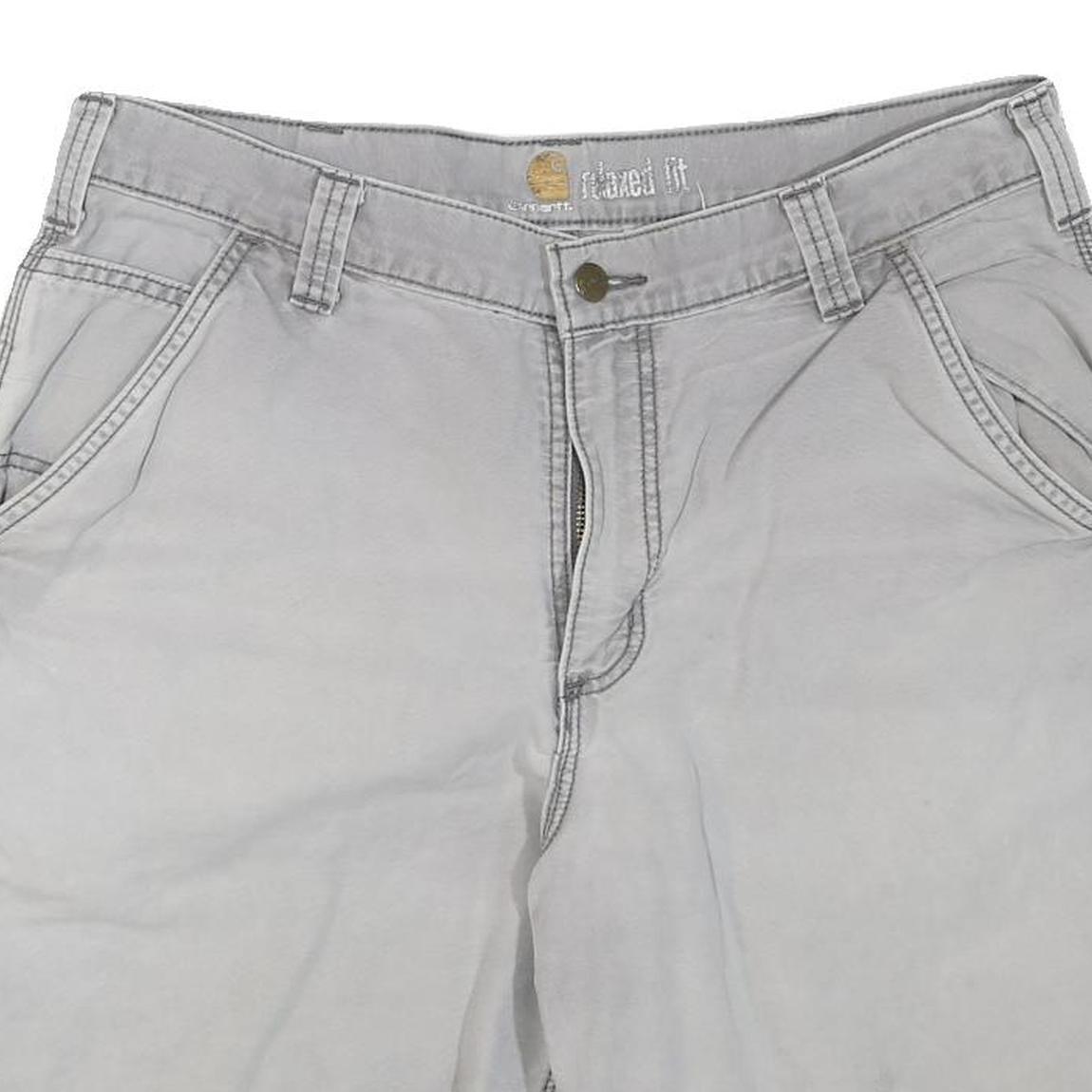 CARHARTT Mens Shorts Grey Casual M W34 Cotton Blend Relaxed Fit Workwear