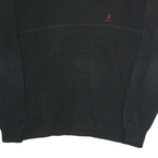 NAUTICA Mens Black Cotton Plain Crew Neck Basic Knit Jumper XL Casual